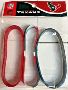 NFL HOUSTON TEXANS Football FOREVER Baller Bands Bracelets 3 Pack BRAND NEW - Picture 1 of 1