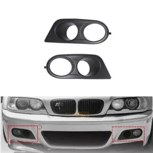 CUBIERTA LUZ ANTINIEBLA COCHE Rejilla Estilo H apta para BMW E46 M3 01-06 Negro 2 Puertas - Imagen 1 de 5