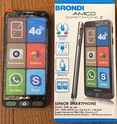 Brondi Amico S 5.7" Smartphone - Nero (Sbloccato) (Dual SIM) - Immagine 1 di 4