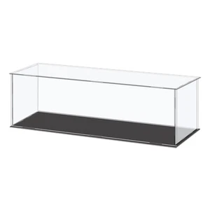 Acrylic Display Case Plastic Box Cube Clear Assemble Dustproof Showcase - Picture 1 of 5