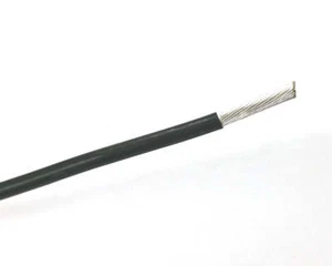 100' 10AWG BLACK Hi Temp PTFE Insulated Silver Plated 600 Volt Hook-Up Wire - Picture 1 of 1