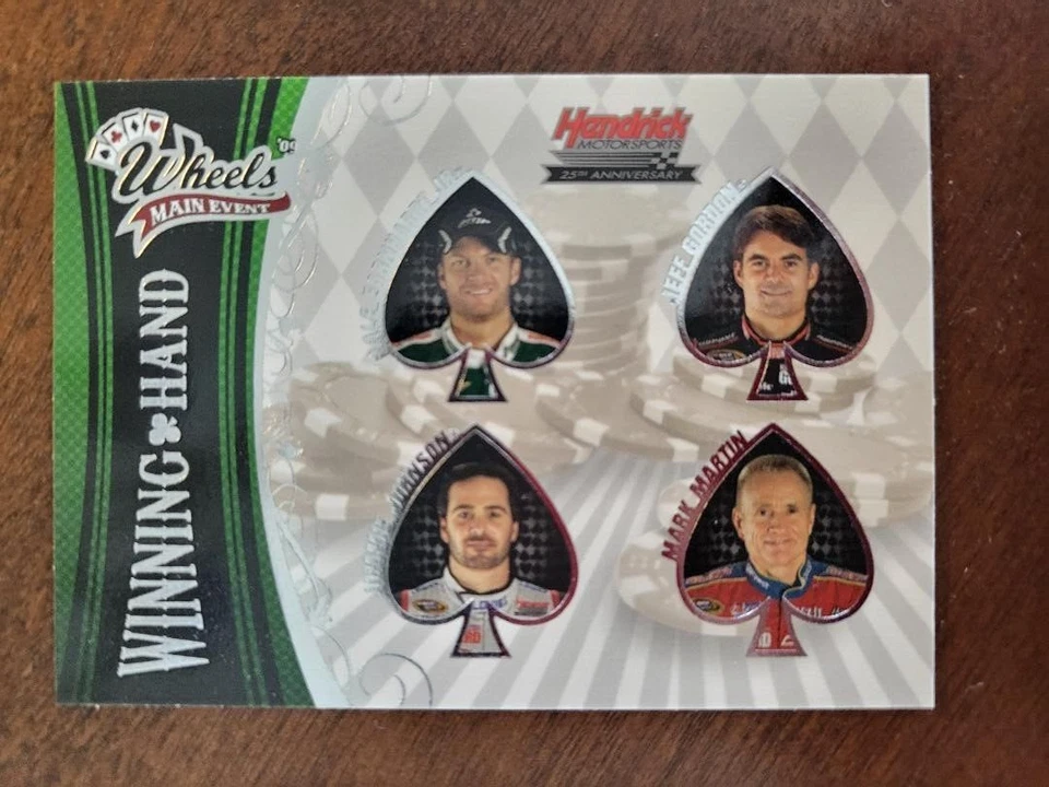 2009 Wheels Main Event Winning Hand Dale Earnhardt Jr J. Gordon J. Johnson #37 - Image 1 of 2