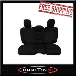 Bartact Rear Seat Cover Set w/ Arm Rest Black/Black Jeep JL 4D - Foto 1 di 2