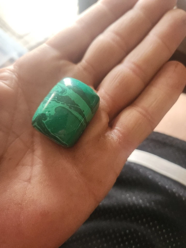 New Product 89.25 Ct Treated Green Malachite Gemstone Natural Emerald Shape - Image 1 of 3