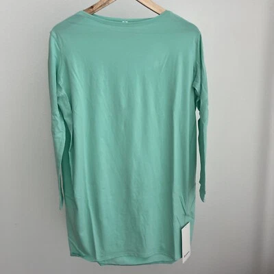 Lululemon Back In Action Long Sleeve Dress NWT Size 2 Wild Mint Green WLDM Pima - Image 1 of 4