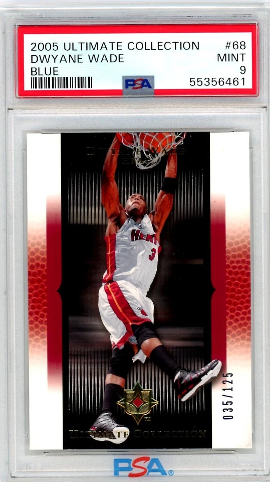 2005 Ultimate DWYANE WADE Miami Heat BLUE 35/125 Parallel Card 68 PSA 9 Pop 1 - Image 1 of 1