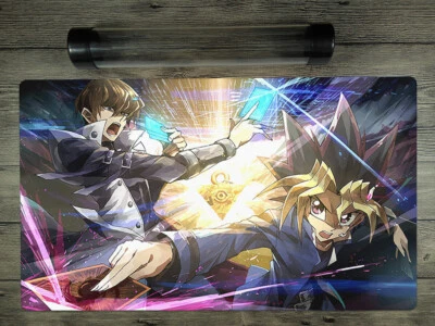 Ygomat Yugi Muto VS Seto Kaiba Trading Card Game CCG Playmat Free Best Tube - Image 1 of 4