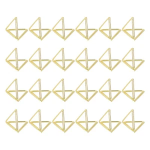 24Pcs Triangle Shape Table Number Holders for Wedding Reception Golden - Picture 1 of 6