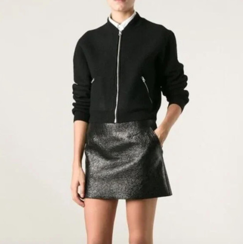 Giacca Autentica Donna ACNE STUDIOS Olympia Boiled PAW 14 Lana Merino Nera XS