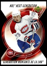 2005-06 Upper Deck McDonald's Next Generation Michael Ryder Montreal Canadiens