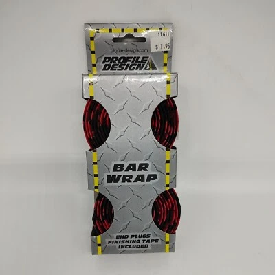 Profile Design Bar Wrap-End Plugs/Finishing Tape Included Black/Red - Image 1 of 4