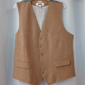 Joseph Abboud Men's Size L Soft Brown Vest Gentleman's Waistcoat Tailored Fit - Picture 1 of 11
