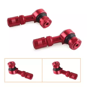 Motorcycle 10mm Red Tire Valve Stem Front&Rear For Honda Fit Yamaha Fit Suzuki - Picture 1 of 4