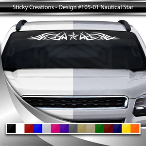 105-01 NAUTICAL STAR Decal Sticker Windshield Window Vinyl Graphic Banner Auto - Picture 1 of 8