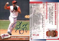 Drew Dominguez Signed 2009 Grandstand Lowell Spinners #NNO Card Auto AU