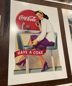 Lot Of 7 Vintage 1991 4.25” X 6” Coca-Cola Brand Glossy Postcards Made In USA - Picture 1 of 10