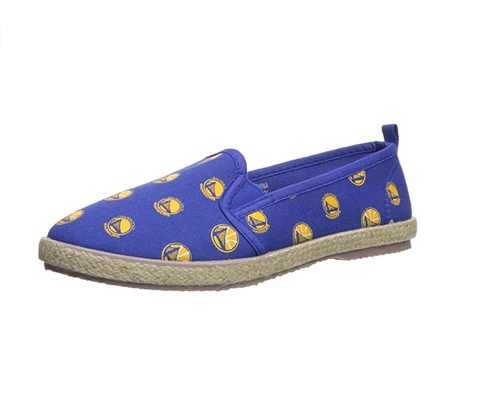 FOCO Women's NBA Golden State Warriors Espadrille Canvas Shoe Cover