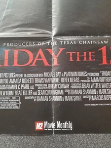 Friday The 13th / Startrek Double Sided Magazine Movie Monthly Movie Poster - Picture 1 of 2