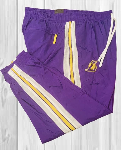 Nike NBA Men’s Los Angeles Lakers Woven Basketball Pants Sz XXL Kobe Lebron Shaq Cover