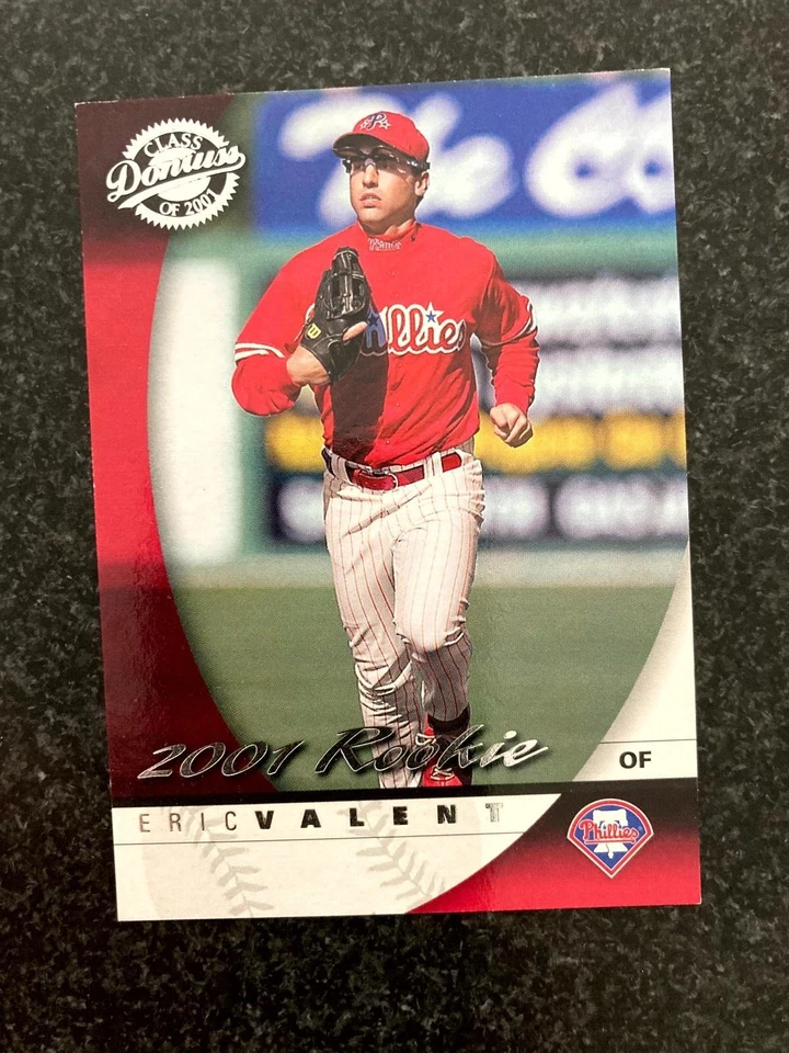 ERIC VALENT RC 2001 Donruss /1875 Class of 2001 #196 ROOKIE MLB B21 - Image 1 of 2