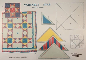 WPA Museum Project Pennsylvania VARIABLE STAR Quilt Color Plate No. 28 Art Print - Picture 1 of 9