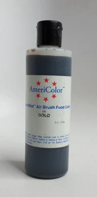 Cepillo de aire AmeriColor AmeriMist color para alimentos, dorado, 9 oz Foto 1 de 2