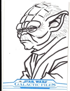 2017 Star Wars Galactic Files Reborn Sketchkarte Lim Yoda - Bild 1 von 1