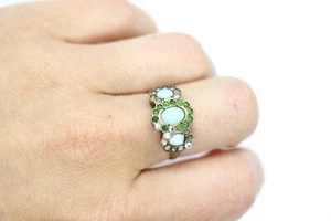 Victorian Opal and Gemstone ring. - Picture 1 of 10