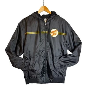 Santa Cruise Skateboards Bomber Jacket Mens Small Black Streetwear Windbreaker - Picture 1 of 13