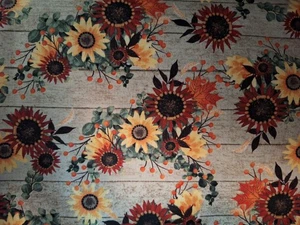 BTY hübscher Herbst Blumen Baumwollstoff - Bild 1 von 1