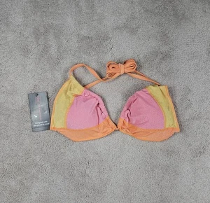 No Boundaries Juniors Size L (11-13) Lurex Triangle Bikini Top New With Tags - Picture 1 of 5