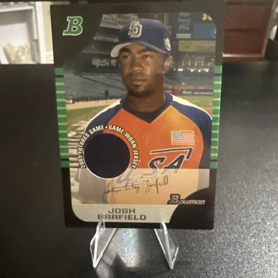 2005 Bowman Features Game Josh Barfield (Jersey usado em jogos) - Imagem 1 de 4