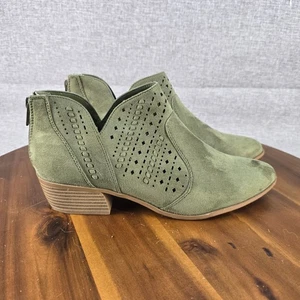 Stivaletti donna City Classificati verde oliva finta pelle scamosciata ritagliati tg 11 zip laterale - Foto 1 di 14