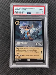 2023 Disney Lorcana The First Chapter Gen Con '23 Mickey Mouse #11 PSA 9 MINT - Picture 1 of 2
