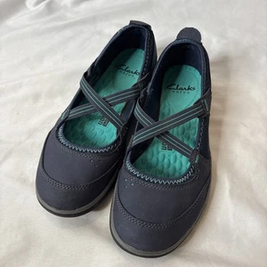 Clarks Privo Walking Soft Cushioned Slip On Mary Jane Womens 6.5 Shoes Blue Aqua - Picture 1 of 10