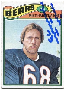 Mike Hartstine Signed Chicago Bears 1977 Topps Rookie Card #199 SB XX COA - Bild 1 von 3