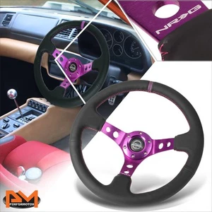NRG RST-006PP 350mm 3"Deep Dish Light-Weight Design Racing Steering Wheel Purple - Picture 1 of 6