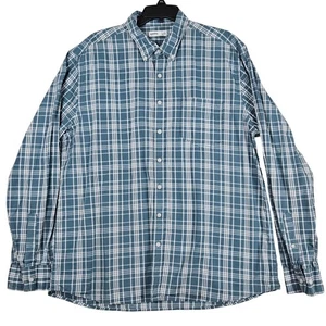 Camicia Sonoma con bottoni uomo XXL blu acqua a quadri elasticizzata casual classica outdoor - Foto 1 di 9