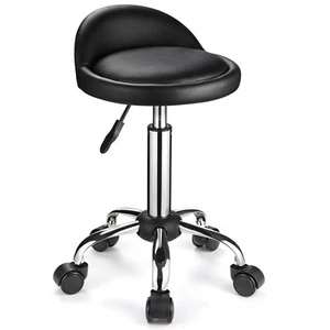 FNZIR Swivel Rolling Stool with Wheels Height Adjustable Stool Drafting Chair... - Picture 1 of 7