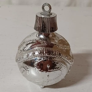 Vintage Avon Christmas Ornament Silber Glas Schaumbad 1967 4 oz voll - Bild 1 von 2