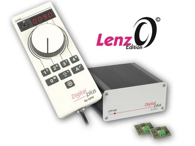 Kit commande numérique échelle 0 Lenz 90 60095 régulateur manuel LH90 + centrale/amplificateur - Photo 1/2