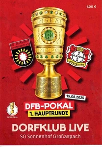 Cuaderno de programa de fútbol 25/26 Copa S. Großaspach - Bayer 04 Leverkusen - A2 - Imagen 1 de 1