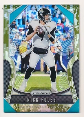 Nick Foles 2019 Panini Prizm Camo #153 Sp Jaguars Jacksonville #25/25 como nuevo Foto 1 de 2