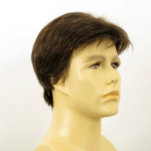 Perruque homme 100% cheveux naturel châtain ref JACK 6spw - Imagen 1 de 7