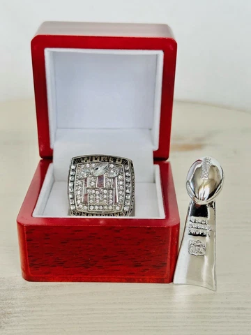 2007 New York Giants Championship Ring W Box + Trophy, US SHIP Eli Manning Cover