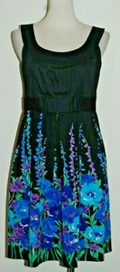 Dressbarn Cotton Stretch Floral Print Scoop Neck Sleeveless Spring Dress 4 - Picture 1 of 3