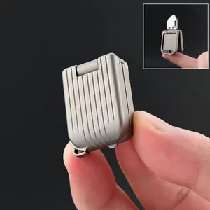 Mini Titanium Alloy Keychain Folding D2 Blade Knife Portable Outdoor Travel EDC - Picture 1 of 11