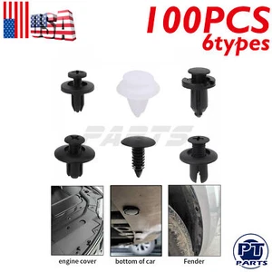 100x for Honda Box Set Bumper Fender Liner Push Type Retainer Clips - Picture 1 of 9
