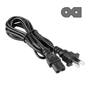 6ft AC Power Cord Cable For Sanyo VWM-330 VWM-365 4 Head VCR 2-Prong Wire - Picture 1 of 4