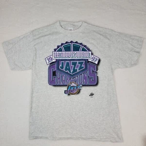 Logo 7 Vintage Utah Jazz NBA Playoffs 1997 Midwest Division Champions T-Shirt Large - Bild 1 von 9